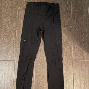 Black Lululemon Leggings with pockets- Size 2